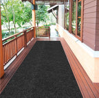 Ottomanson Commercial Scrape Rib Entry Mat – Heavy Duty Ribbed Floor Mat for High Traffic – Non Slip Rubber Back, Waterproof – Indoor Outdoor Use for Offices, Schools, Lobbies, 2'7" x 49', Black