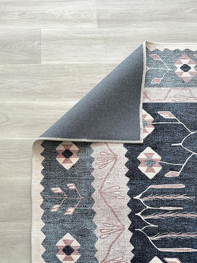 Fame Living Faded Oushak Rug, Turkish Vintage Floral Pastel Large Oversized Area Rugs for Living Room Dining Bedroom Kitchen Bathroom Nursery (862CN, 2'5 x 9'8)