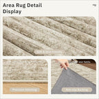 Runner Rug 2'6" x 14' Washable Non-Slip Runner Rugs for Kitchen Bathroom Laundry Room Vintage Ultra Thin Runners for Hallway Entryway Brown