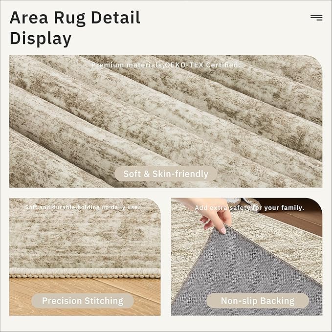 Runner Rug 2'x6' Washable Non-Slip Runner Rugs for Kitchen Bathroom Laundry Room Brown Vintage Floor Carpet Runners for Hallway Entryway