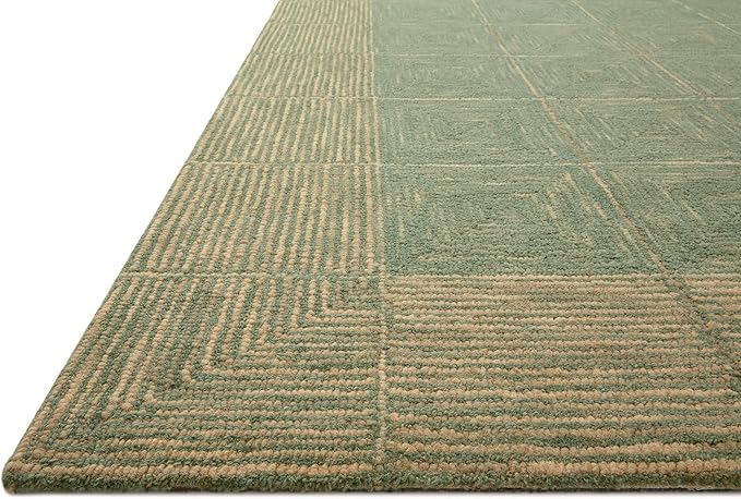 Loloi Chris Loves Julia Francis Collection FRA-02 Green/Natural 5'-0" x 7'-6" Area Rug