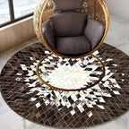 Round Area Rug – Soft and Durable Floor Mat for Living Room, Bedroom, or Entryway – Non-Slip Modern Carpet for Home Decor & Interior Styling(White 8X8)