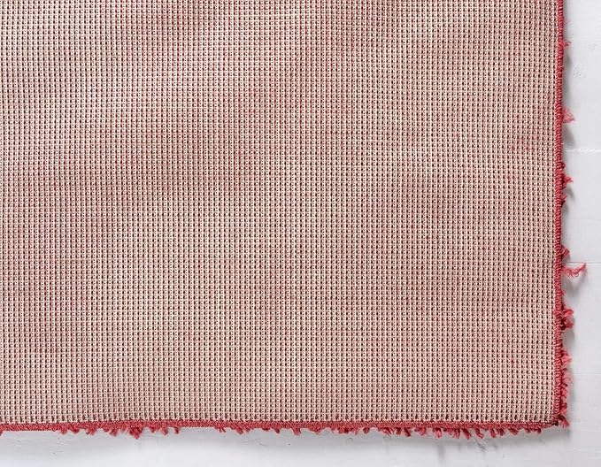 Unique Loom Davos Shag Collection Area Rug - Solid (2' 7" x 16' 5" Runner, Poppy)