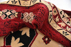 Unique Loom Taftan Collection Border Geometric Tribal Inspired Design Area Rug (8' 0 x 8' 0 Square, Red/ Gold)