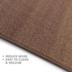 Custom Made Runner Rug Low Pile with Rubber Backing for Kitchen Foyer Hallway Entry Choose Your Length Size 31 Inch Wide Solid and Plain Brown Color (10 feet x 31 Inch)
