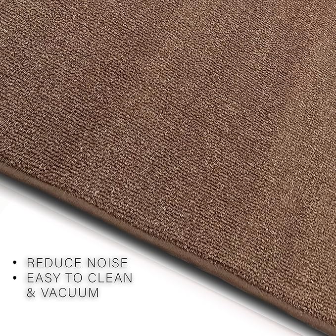 Custom Made Runner Rug Low Pile with Rubber Backing for Kitchen Foyer Hallway Entry Choose Your Length Size 31 Inch Wide Solid and Plain Brown Color (3 feet x 31 Inch)