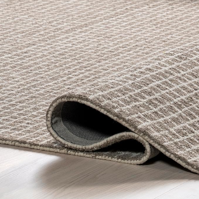 Rugs USA Melrose Grey, 5' x 8', Handmade, Wool & Cotton, Soft and Cozy, High Traffic, Stain Resistant, Easy Clean, Durable Area Rug for Bedroom, Living Room, Dining Space, Den, Entryway