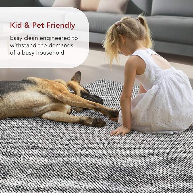 nuLOOM Alessi Solid Farmhouse Cotton Area Rug, 3x5, Grey