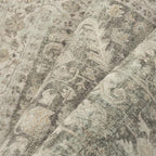 Brown 6x9 Area Rug Vintage Washable Living Room Carpet Non Slip Bedroom Indoor Office Low Pile Large Traditional Distressed Retro Accent Rug for Dining Room Bathroom Kitchen