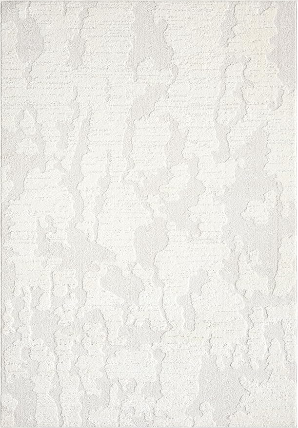 Abani Nomad Cream Area Rug 4' x 6' for Living Room, Bedroom - Abstract Pattern - Durable & Easy to Clean