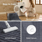 Bedsure 6x9 Fluffy Area Rugs for Living Room, Machine Washable Rugs, Non-Slip Backing, Non-Shedding, Pet Friendly Throw Rug for Bedroom Dining Room, Grey