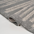 JONATHAN Y Khalil Modern Berber Stripe Gray/Cream Indoor Area Rug, 5x8, Contemporary, Bohemian, Easy-Cleaning for Living Room, Bedroom, Kitchen, Pet Friendly, Non-Shedding (MOH207G-5)