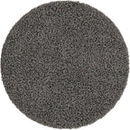Unique Loom Solid Shag Collection Area Rug (4' 1" Round, Graphite Gray)