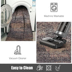 RUGSURE Washable Area Rug - 1/6 Thick - Stain & Water Resistant Non-Slip - Resistant Rug for Living Room, Bedroom, Nursery, Pet & Child Friendly, Vintage Charm Area Rugs (Rust, 4' x 6')