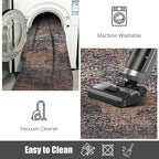 RUGSURE Washable Area Rug - 1/6 Thick - Stain & Water Resistant Non-Slip - Resistant Rug for Living Room, Bedroom, Nursery, Pet & Child Friendly, Vintage Charm Area Rugs (Rust, 6' x 9')