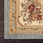 Rugs.com Chateau Collection Rug – 8 Ft Square Light Blue Medium Rug Perfect for Living Rooms, Kitchens, Entryways