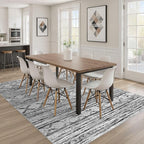 Nakagishi Bedroom Rug Area Rugs 4x6: Washable Boho Neutral Farmhouse Stain Resistant Moroccan Non-Slip Throw Carpet for Women Modern Home Enthusiast Aged 25-40 - Entryway Kitchen Bedside - Black White