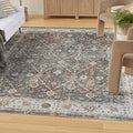Nourison Home Astra Machine Washable Ivory Multicolor 6'7" x 9' Area Rug - Easy Clean, Non Shedding, Bed Room, Living Room, Dining Room, Kitchen (7' x 9')