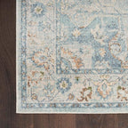 Nourison Home Astra Machine Washable Light Blue 5'3" x 7' Area Rug - Easy Clean, Non Shedding, Bed Room, Living Room, Dining Room, Kitchen (5' x 7')