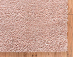Unique Loom Davos Shag Collection Area Rug - Solid (5' 3" x 8' Rectangle, Dusty Rose)