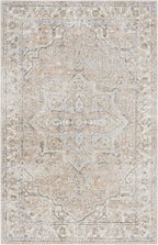 Nourison Home Astra Machine Washable Beige 2'2" x 4' Area Rug - Easy Clean, Non Shedding, Bed Room, Living Room, Dining Room, Kitchen (2' x 4')