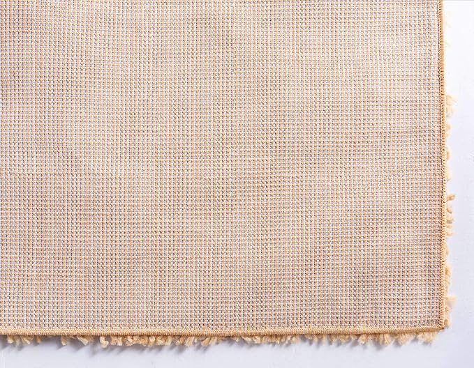Unique Loom Davos Shag Collection Area Rug - Solid (10' x 13' 1" Rectangle, Sun Yellow)