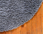 Unique Loom Davos Shag Collection Area Rug - Solid (9' 10" Round, Peppercorn)