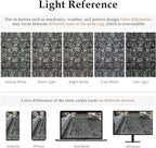Dark Black Area Rug 8x10 Machine Washable Large Vintage Living Room Distressed Non Slip Carpet Traditional Indoor Bedroom Retro Floral Accent Throw Rug for Office Kitchen Dining Room