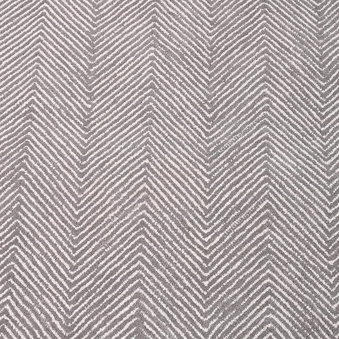 Modern Herringbone Chevron Collection Handcrafted Wool Area Rug - Durable, Zigzag Pattern, for High Traffic, Contemporary Design for Living Room, Bedroom, Dining Room Decor (Smoke Grey, 3' x 5')
