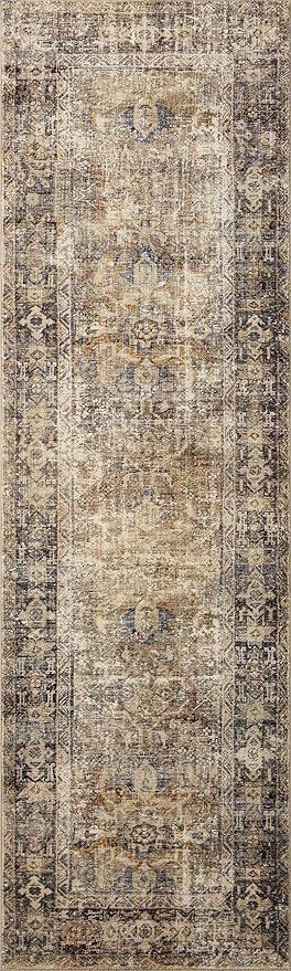 Loloi Amber Lewis Morgan Collection MOG-01 Sunset/Ink 2'-3" x 11'-6" 38" Thick Runner Rug feat. CloudPile, Neutral, Room Décor, Vintage Inspired, Livingroom, Bedroom, Dining Area
