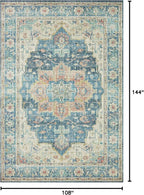 Loloi Skye Collection SKY-12 Ocean/Multi 9'-0" x 12'-0" Area Rug