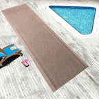 English Home Custom Size Anti Slip Striped Design Light Weight Durable TPR Backing Thin Pile Runner Rug (26" x 40')