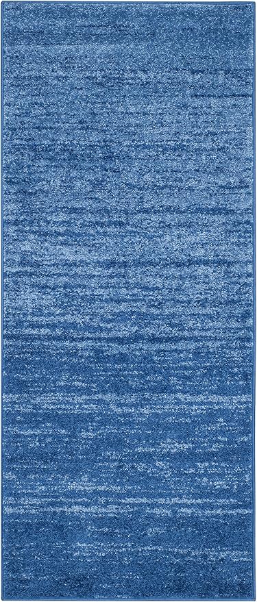 SAFAVIEH Adirondack Collection Runner Rug - 2'6" x 16', Light Blue & Dark Blue, Modern Ombre Design, Non Shedding & Easy to Clean, Ideal for Hallway, Foyer, Kitchen, Entryway, Bedroom (ADR113F)