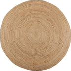 REDEARTH · Round Area Rug - 6 Feet Braided Natural Jute Rug- Artisan Made Reversible Boho Jute Rugs for Bedroom - Kitchen - Living Room - Farmhouse - Home Decor - Handmade Rustic Vintage Décor