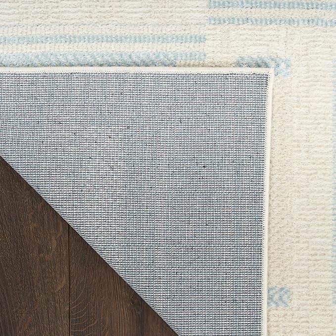 Nourison Home Nordic Ivory Blue 8' x 10' Area Rug - Easy Clean, Non Shedding, Bed Room, Living Room, Dining Room, Kitchen (8' x 10')