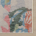 Dash & Albert Bloom Multi Machine Washable Rug, 2 X 3 Feet, Blue/Ivory Floral Pattern