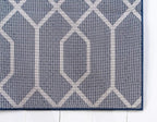 Unique Loom Marilyn Monroe Glam Collection Area Rug - Trellis (2' x 6' Runner, Navy Blue Silver/ Silver)