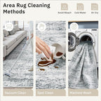 6x9 Area Rug for Living Room Washable 6x9 Gray Rug Non-Slip Modern Rugs for Bedroom Dinning Room Ultra-Thin Indoor Grey Rug