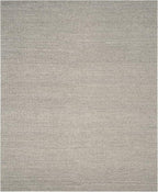 SAFAVIEH Natura Collection Area Rug - 9' x 12', Silver, Handmade Wool Blend, Textured Design, Ideal for Living Room, Bedroom, Dining Space (NAT620C)