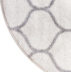 Rugs.com Lattice Frieze Collection Rug – 5' x 8' Oval Ivory Medium Rug Perfect for Living Rooms, Large Dining Rooms, Open Floorplans