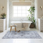 Fame Living Washable Area Rug. Modern Farmhouse. Vintage. Turkish. Bohemian. Distressed. Oriental. Traditional. Rugs for Living Room. Dining. Bedroom. Office. Entryway. Foyer. (861GG, 5' x 6'9")