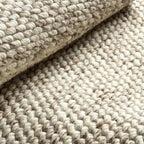 Dash & Albert Loggia Natural Handwoven Wool Rug, 5 X 8 Feet, Natural Solid Pattern - Premium Luxury Hotel Quality Soft Breathable Hypoallergenic Machine Washable Easy Care All Season Comfortable