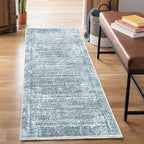 Bloom Rugs Caria Washable Non-Slip 12 ft Runner - Ivory/Black Geometric Runner for Entryway, Hallway, Bathroom, and Kitchen - Exact Size: 2'6" x 12'