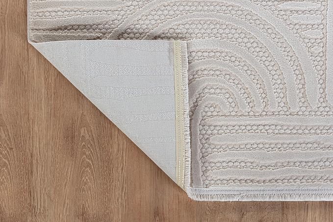 Modern Indoor Rug Orbit 6x9 Area Rugs for Living Room Luxury Kitchen Bedroom Durable Soft Geometric Durable Low and High Pile Stain Resistant Non Shedding Area Carpet 6x9