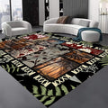 Vintage Jungle Floral Area Rug 3x4ft, Tropical Leaf Print Low Pile Carpet, Washable Non-Slip & Soft Mat for Bedroom, Living Room, Dining Room, Playroom