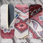 Fame Rugs Turkish Rug. Washable Vintage Oriental Antique Inspired Traditional Doormat Small Modern Area Rugs Luxury Entryway Entry Bedroom Bathroom Kitchen (378RR, 2'5 x 6'9)