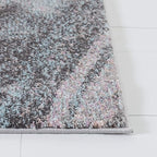 SAFAVIEH Glacier Collection Area Rug - 3' Square, Pink & Blue, Modern Abstract Design, Non-Shedding & Easy Care, Ideal for High Traffic Areas in Living Room, Bedroom (GLA126U)
