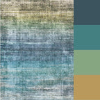 Kokia Abstract Area Rug Living Room 5x7 Colorful Washable Large Rug Bedroom Living Room Under Dining Table Soft Non Slip Stain Resistant Blue Carpet Room Decor, Oslo Teal