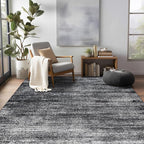 Black Rug for Bedroom Living Room,Bohemian Abstract 6x9 Area Rugs for Dining Room Under Table