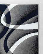 GLORY RUGS Area Rug 5x7 Navy Door Mat Modern Swirls Carpet Bedroom Living Room Contemporary Dining Accent Sevilla Collection 4816